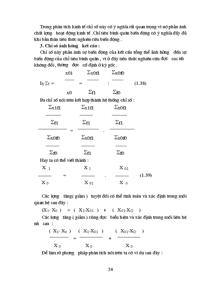 image for page Triết mác Vận dụng phương pháp chỉ số trong nghiên cứu và phân tích Kinh tế Xã hội