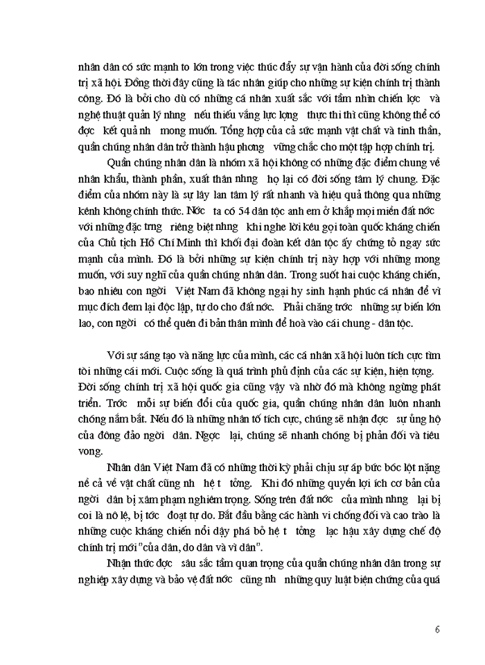 image for page Triết mác Vai trò của quần chúng với các sự kiện chính trị của đất nước