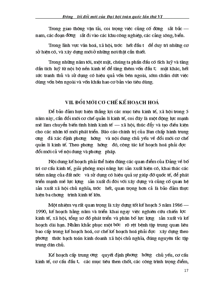 image for page Đường lối đảng Đường lối đổi mới của Đại hội toàn quốc lần thứ VI