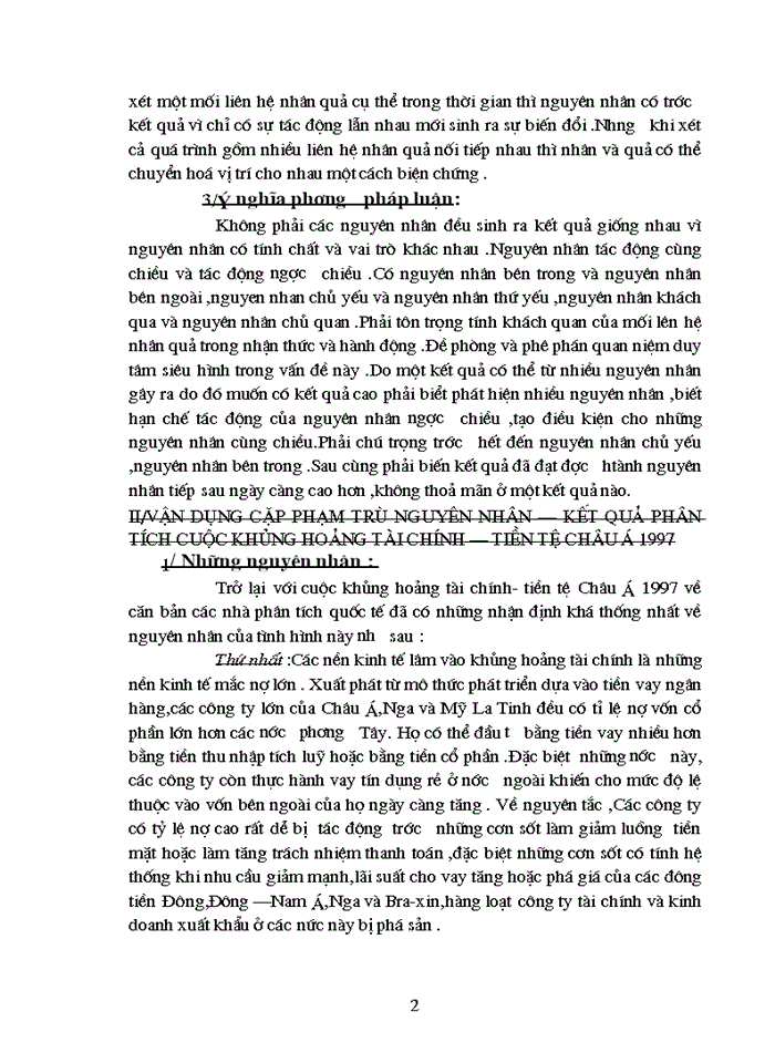 image for page Triết mác Vận dụng cặp phạm trù nguyên nhân - kết quả để phân tích cuộc khủng hoảng kinh tế châu Á 1997