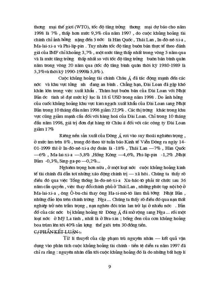 image for page Triết mác Vận dụng cặp phạm trù nguyên nhân - kết quả để phân tích cuộc khủng hoảng kinh tế châu Á 1997