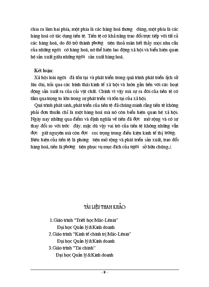 image for page Triết mác Vận dụng 2 nguyên lý cơ bản của phép biện chứng duy vật trong triết học Mác - Lênin để phát triển của tiền tệ