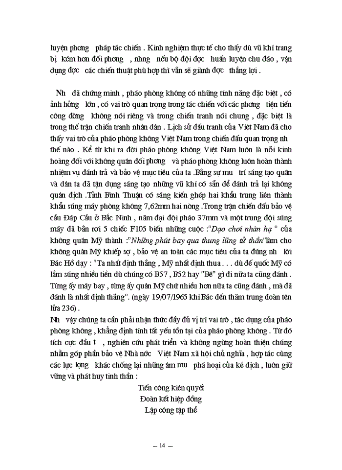 image for page Triết mác Vai trò của pháo phòng không