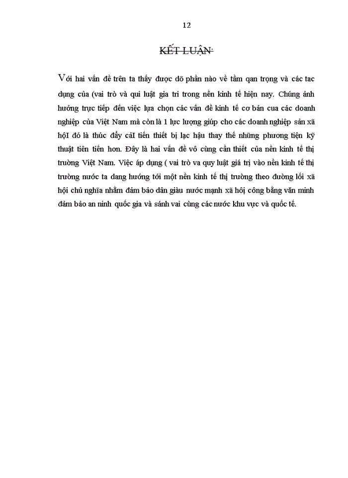 image for page Triết mác Quy luật giá trị và vai trò của nền Kinh tế Thị trường ở Việt Nam