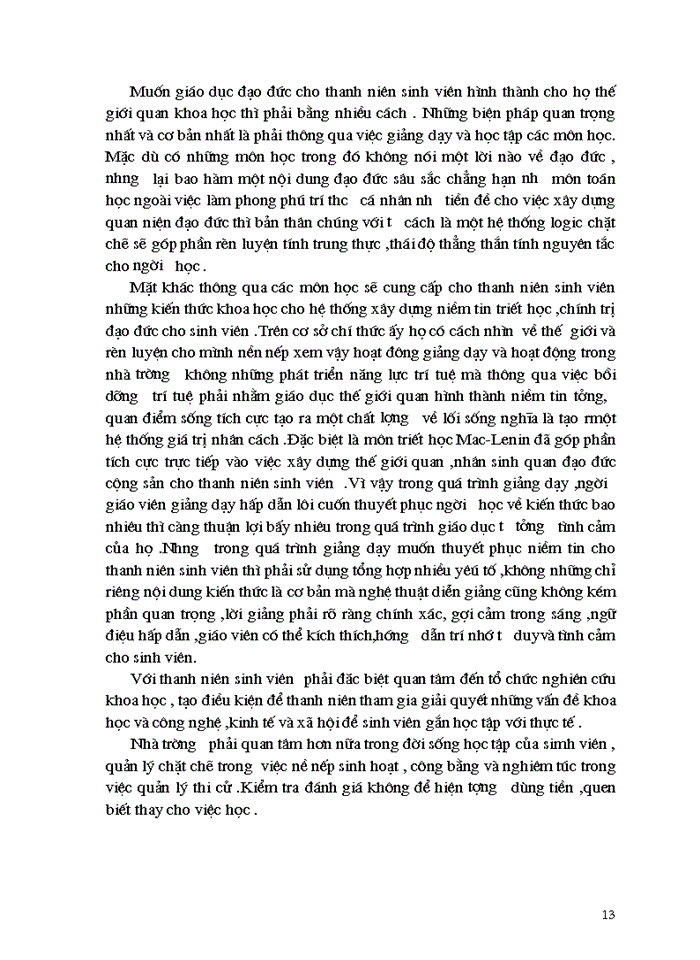 image for page Lối sống và phương hướng giáo dục đạo đức cho thanh niên sinh viên trong hoàn cảnh hiện nay