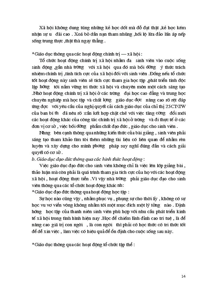 image for page Lối sống và phương hướng giáo dục đạo đức cho thanh niên sinh viên trong hoàn cảnh hiện nay