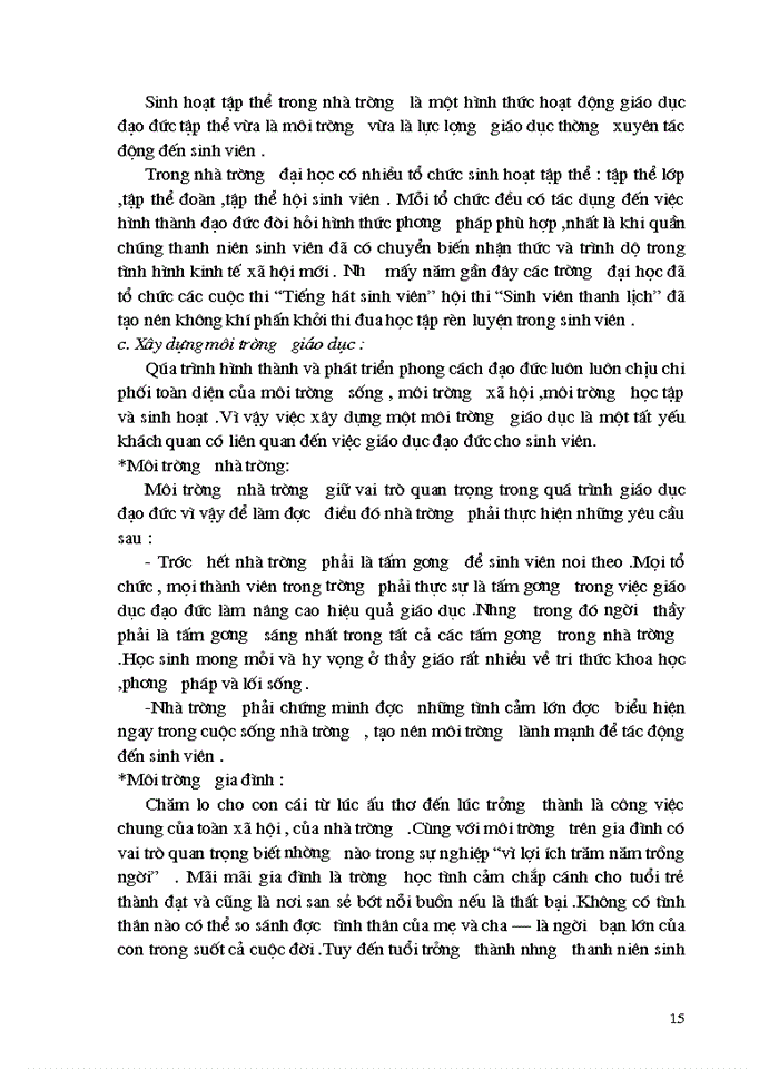 image for page Lối sống và phương hướng giáo dục đạo đức cho thanh niên sinh viên trong hoàn cảnh hiện nay