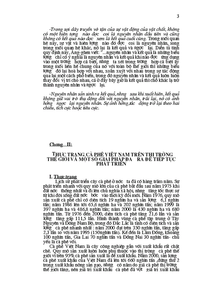 image for page Triết mác Vận dụng cặp phạm trù nguyên nhân - kết quả để phân tích thực trạng cà phê Việt Nam trên thị trường thế giới và Giải pháp để tiếp tục