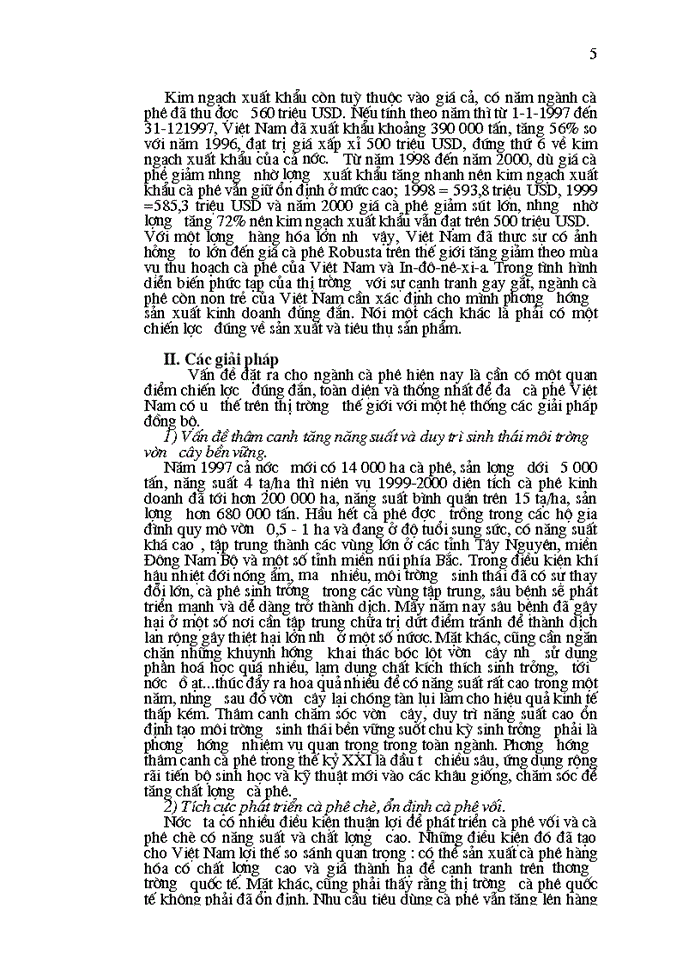 image for page Triết mác Vận dụng cặp phạm trù nguyên nhân - kết quả để phân tích thực trạng cà phê Việt Nam trên thị trường thế giới và Giải pháp để tiếp tục