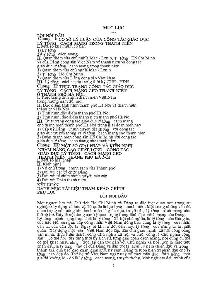 image for page Công tác giáo dục lý tưởng cách mạng cho thanh niên trong phạm vi thành phố HN