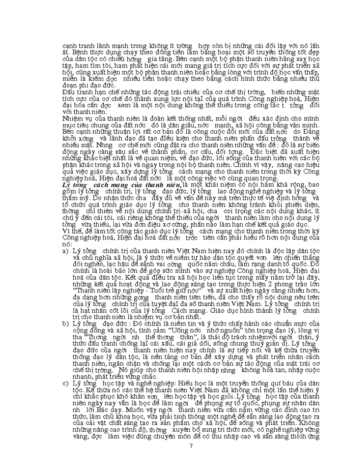 image for page Công tác giáo dục lý tưởng cách mạng cho thanh niên trong phạm vi thành phố HN