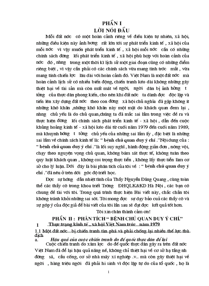 image for page Triết mác Bệnh chủ quan duy ý chí