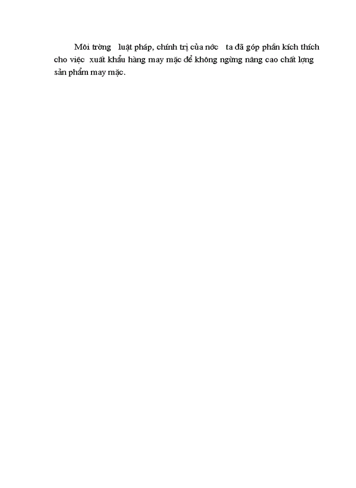 image for page Tác động của môi trường luật pháp chính trị trong việc Xuất khẩu hàng may mặc