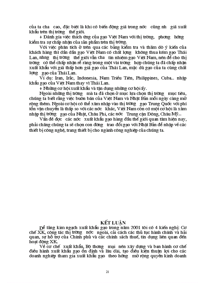 image for page Thực trạng và Một số Giải pháp nhằm góp phần tăng kim ngạch Xuất khẩu gạo trong năm 2001 và 1 vài năm tới