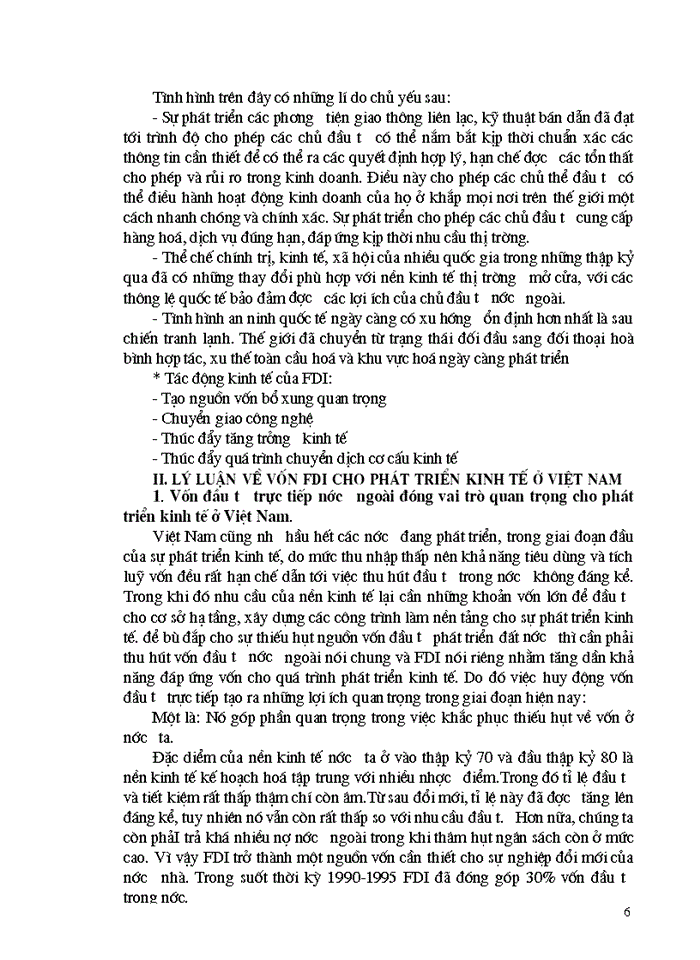 Biện pháp cơ bản gia tăng việc thu hút vốn đầu tư trực tiếp đáp ứng nhu cầu phát triển kinh tế Việt Nam thời kỳ 2001 - 2005