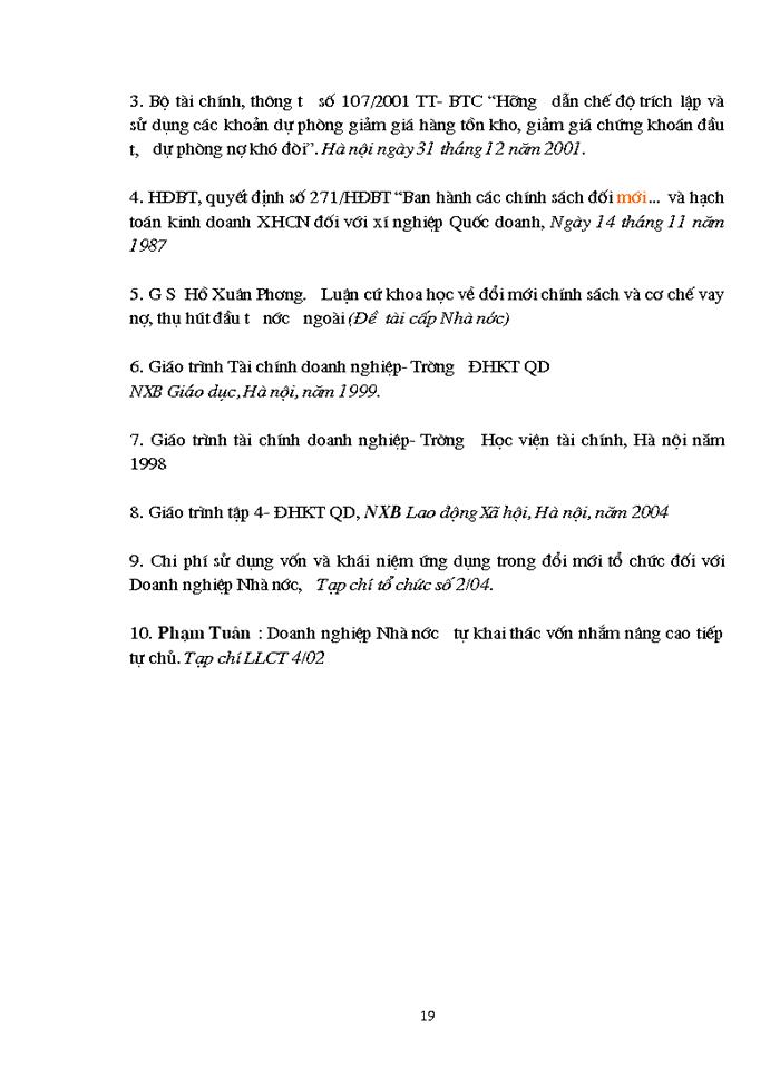 image for page Thực trạng và Giải pháp hoàn thiện công tác huy động vốn và sử dụng vốn trong các Doanh nghiệp Nhà Nước ở Việt Nam