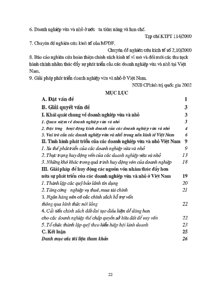 image for page Giải pháp để huy động các nguồn vốn nhằm thúc đẩy hơn nữa sự phát triển của các doanh nghiệp vừa và nhỏ ở Việt Nam