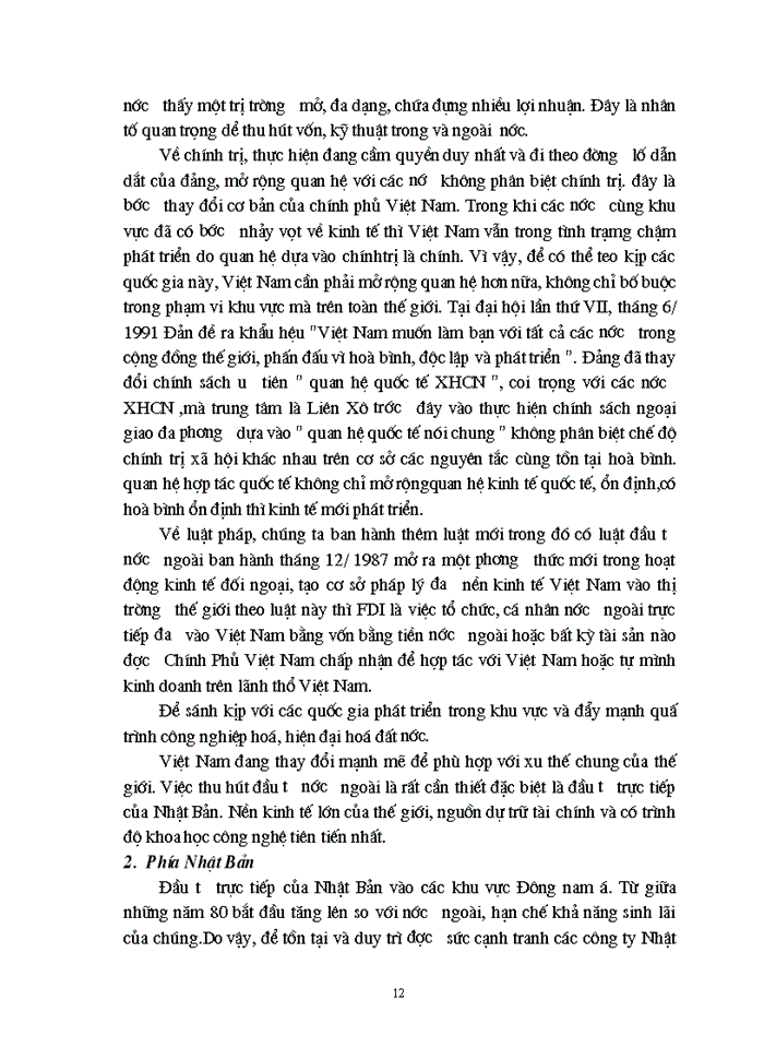 image for page Một số Giải pháp nhằm thu hút FDI của Nhật Bản vào Việt Nam
