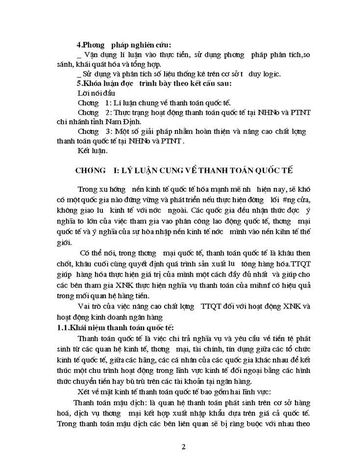 image for page Giải pháp hoàn thiện hoạt động thanh toán quốc tế tại Ngân hàng Nông nghiệp và Phát triển Nông thôn chi nhánh tỉnh Nam Định