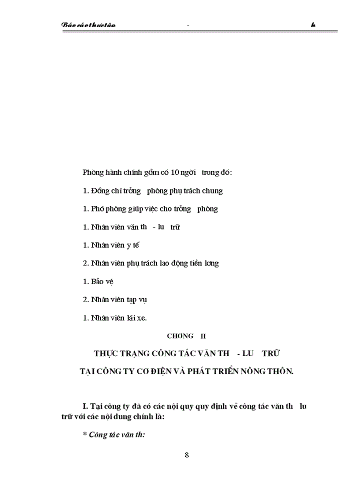 image for page Thực trạng công tác văn thư - lưu trữ tại Công ty cơ Điện và Phát triển Nông thôn