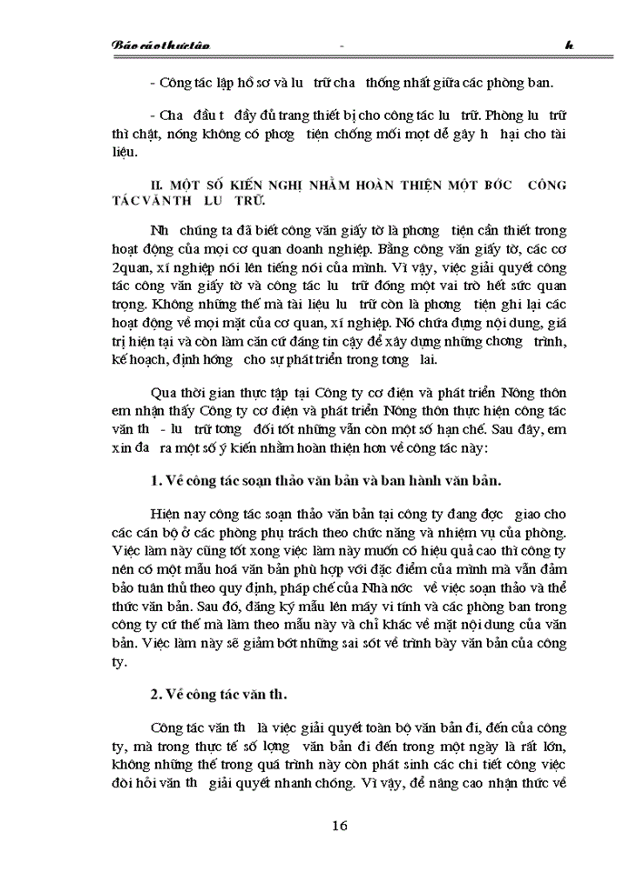 image for page Thực trạng công tác văn thư - lưu trữ tại Công ty cơ Điện và Phát triển Nông thôn