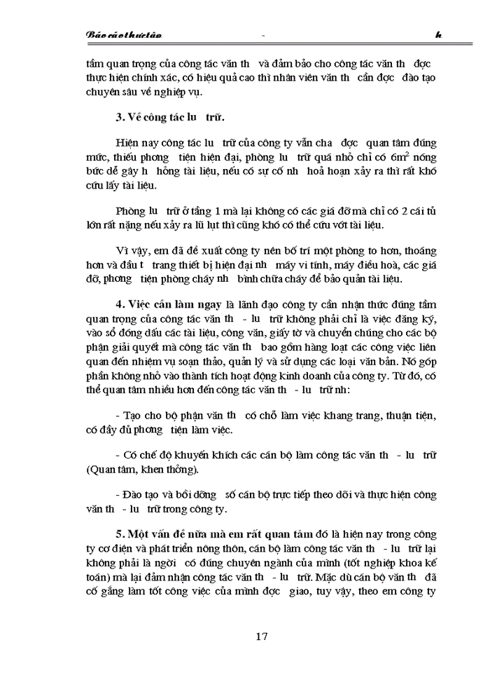 image for page Thực trạng công tác văn thư - lưu trữ tại Công ty cơ Điện và Phát triển Nông thôn