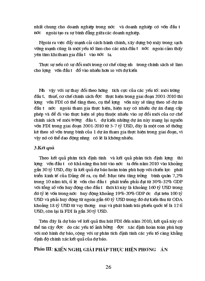 image for page Phân tích và dự báo nguồn vốn FDI có thể thu hút vào Việt Nam đến năm 2010