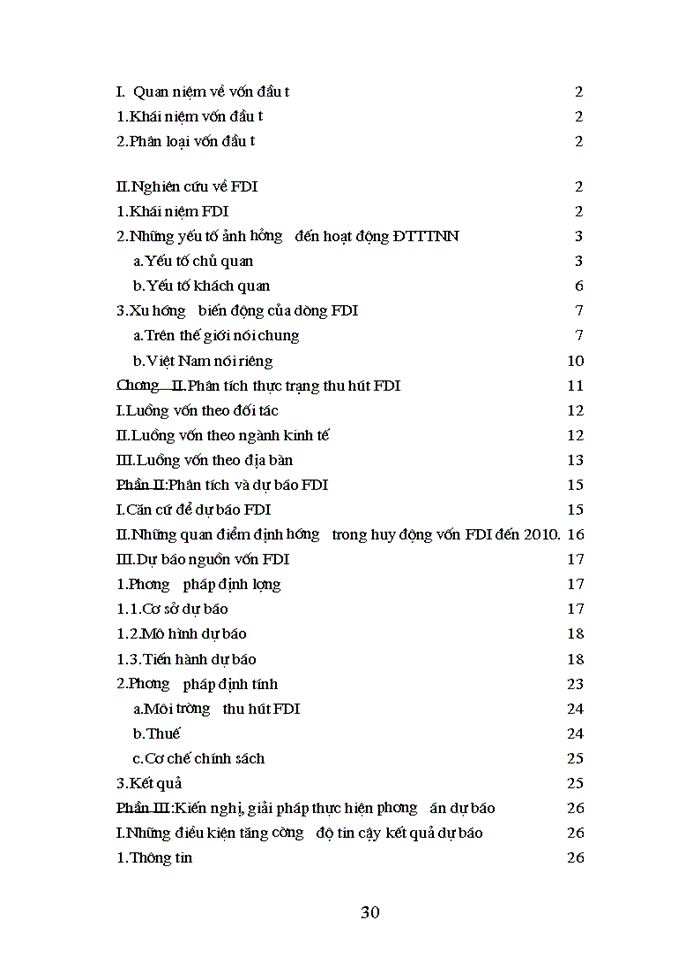 image for page Phân tích và dự báo nguồn vốn FDI có thể thu hút vào Việt Nam đến năm 2010