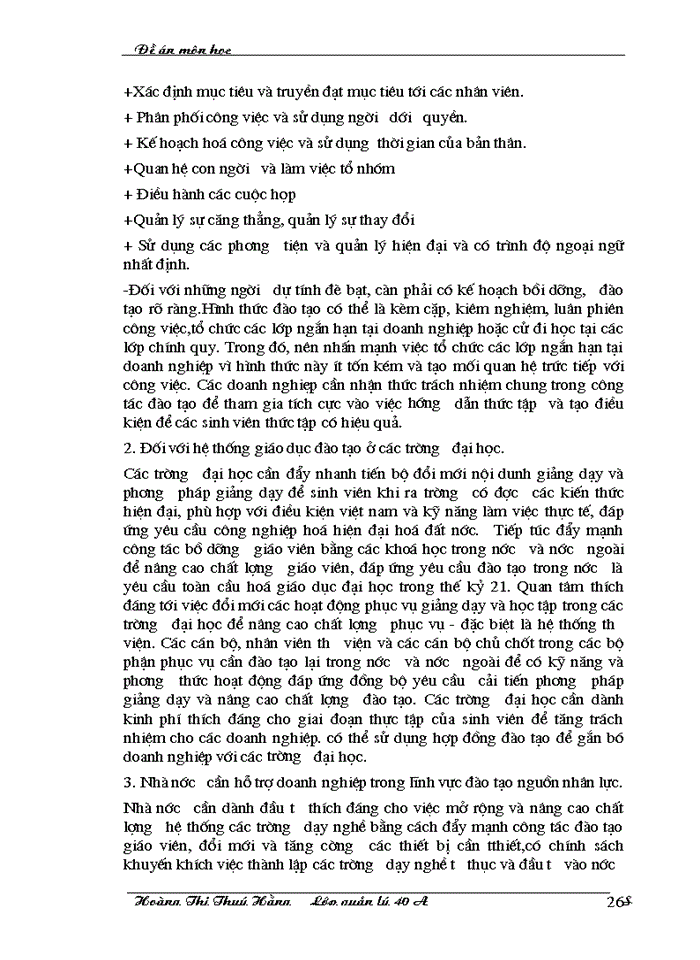 image for page Một số Giải pháp nhằm đào tạo và phát triển nguồn nhân lực trong các Doanh nghiệp ở Việt Nam