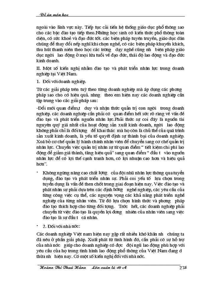 image for page Một số Giải pháp nhằm đào tạo và phát triển nguồn nhân lực trong các Doanh nghiệp ở Việt Nam