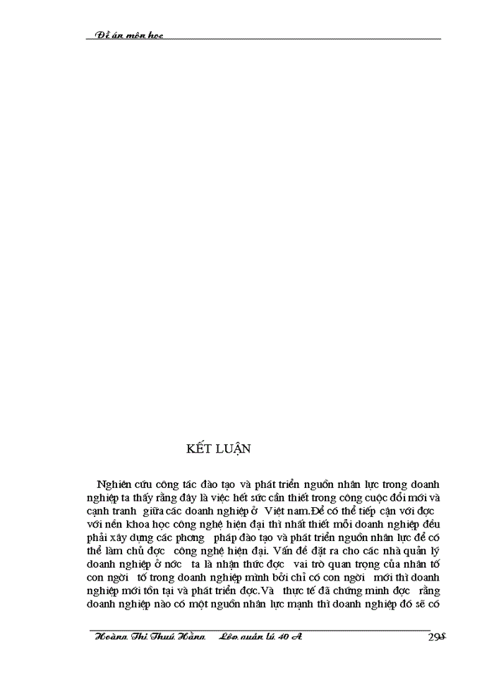 image for page Một số Giải pháp nhằm đào tạo và phát triển nguồn nhân lực trong các Doanh nghiệp ở Việt Nam
