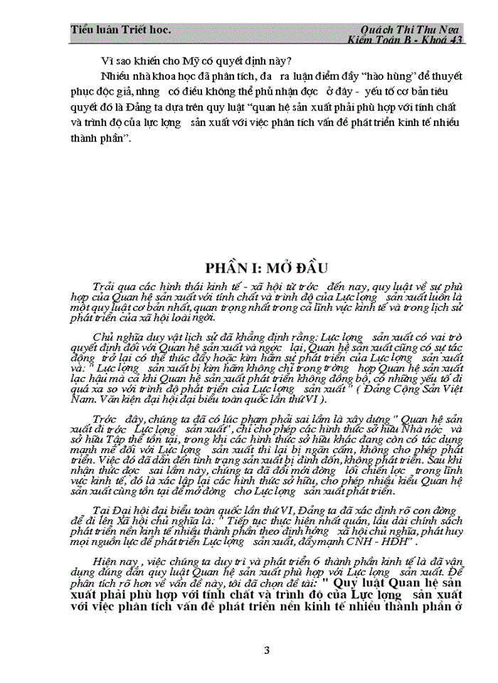 image for page Triết mác Quy luật Quan hệ Sản xuất phù hợp với tính chát và trình độ phát triển của Lực lượng Sản xuất Phân tích quá trình phát triển kinh tế nhiều thành phần của nước ta