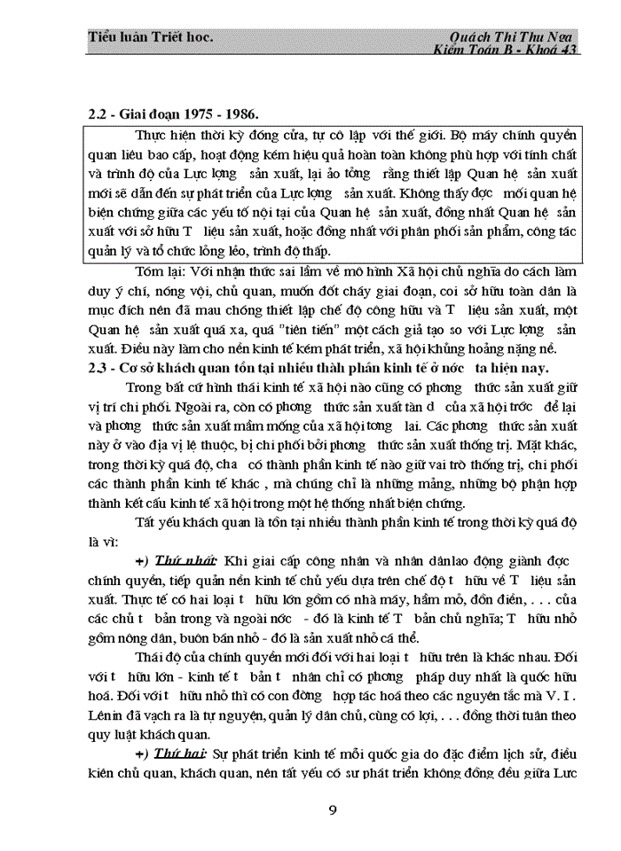 image for page Triết mác Quy luật Quan hệ Sản xuất phù hợp với tính chát và trình độ phát triển của Lực lượng Sản xuất Phân tích quá trình phát triển kinh tế nhiều thành phần của nước ta