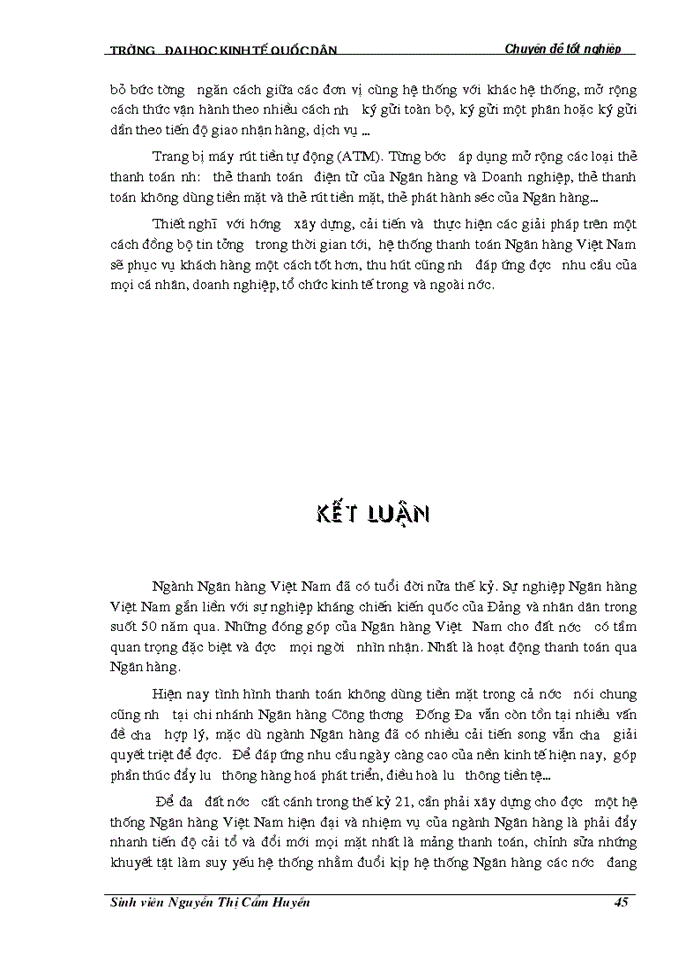 image for page Giải pháp mở rộng và hoàn thiện công tác thanh toán không dùng tiền mặt tại chi nhánh Ngân hàng Công thương Đống Đa