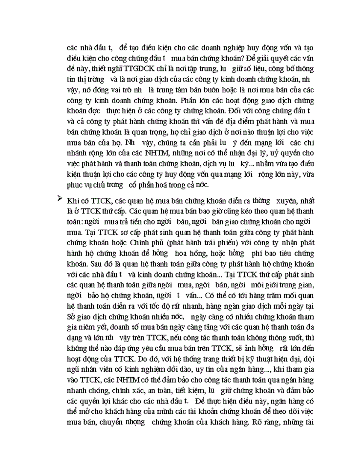 image for page Thị trường Chứng khoán và vai trò của hệ thống Ngân hàng Thương mại trong thị trường Chứng khoán