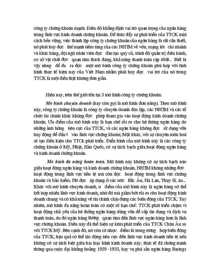 image for page Thị trường Chứng khoán và vai trò của hệ thống Ngân hàng Thương mại trong thị trường Chứng khoán
