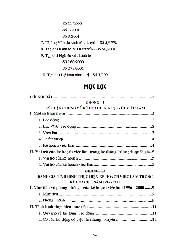 image for page Kế hoạnh lao động và việc làm và những Giải pháp Giải quyết việc làm trong thời kỳ kế hoạch 5 năm 2001ưư- 2005 ở Việt Nam