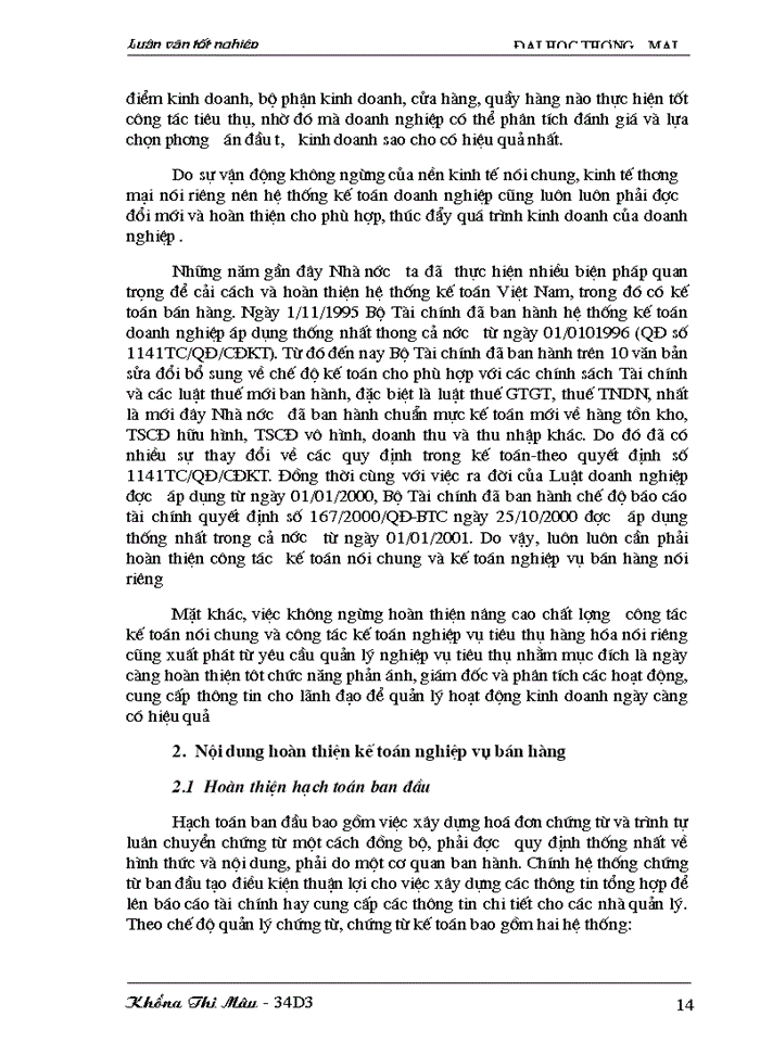 image for page Hoàn thiện Kế toán nghiệp vụ bán hàng tại Công ty Vật tư và thiết bị toàn bộ