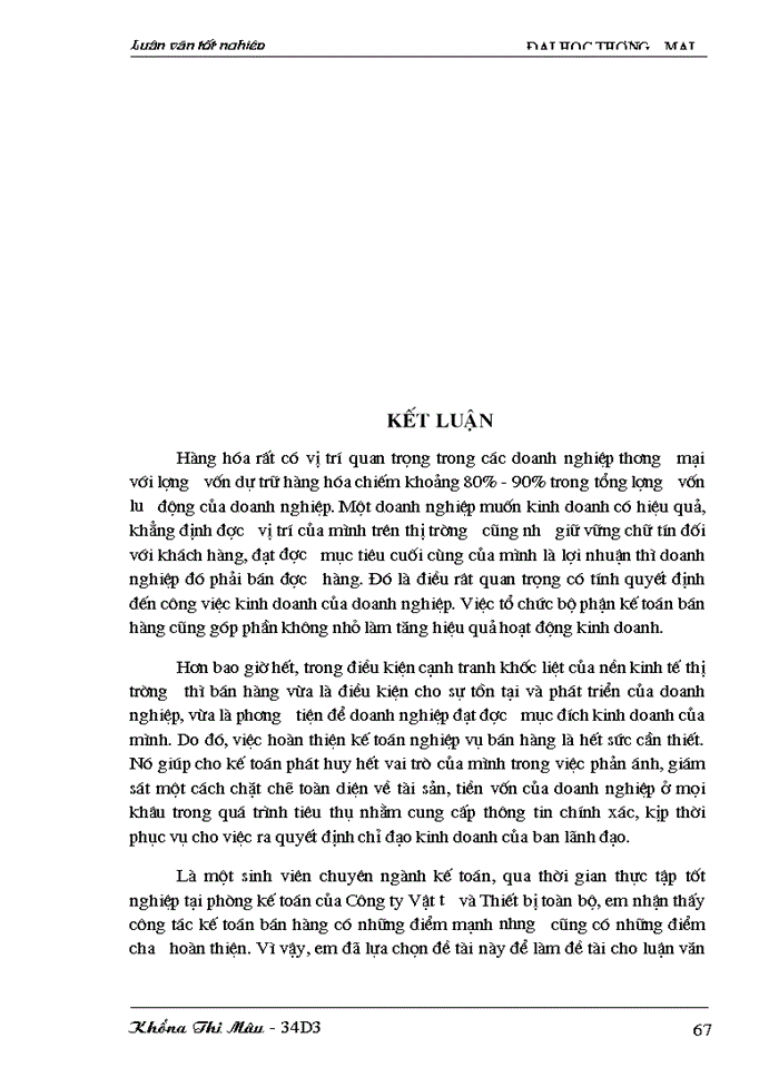 image for page Hoàn thiện Kế toán nghiệp vụ bán hàng tại Công ty Vật tư và thiết bị toàn bộ