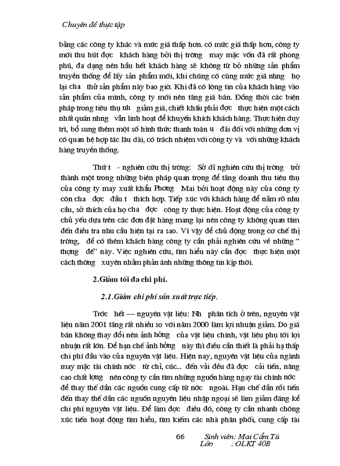 image for page Một số biện pháp nâng cao lợi nhuận ở Công ty may Xuất khẩu Phương Mai