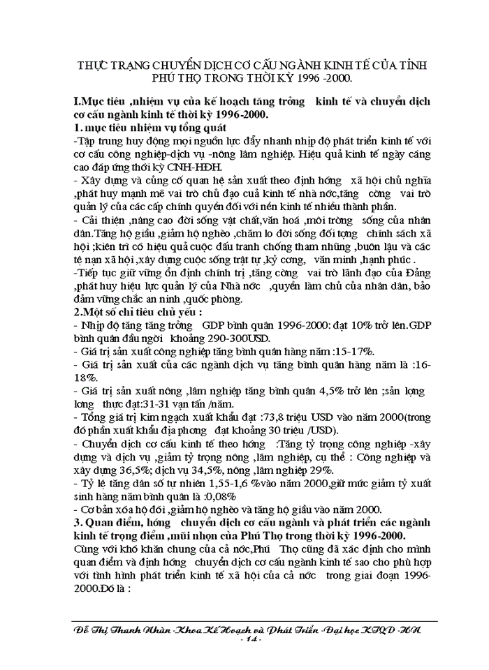 image for page Phương hướng chuyển dịch cơ cấu ngành kinh tế trong quá trính Công nghiệp hóa - Hiện đại hóa ở tỉnh Phú Thọ trong giai đoạn từ nay đền năm 2010