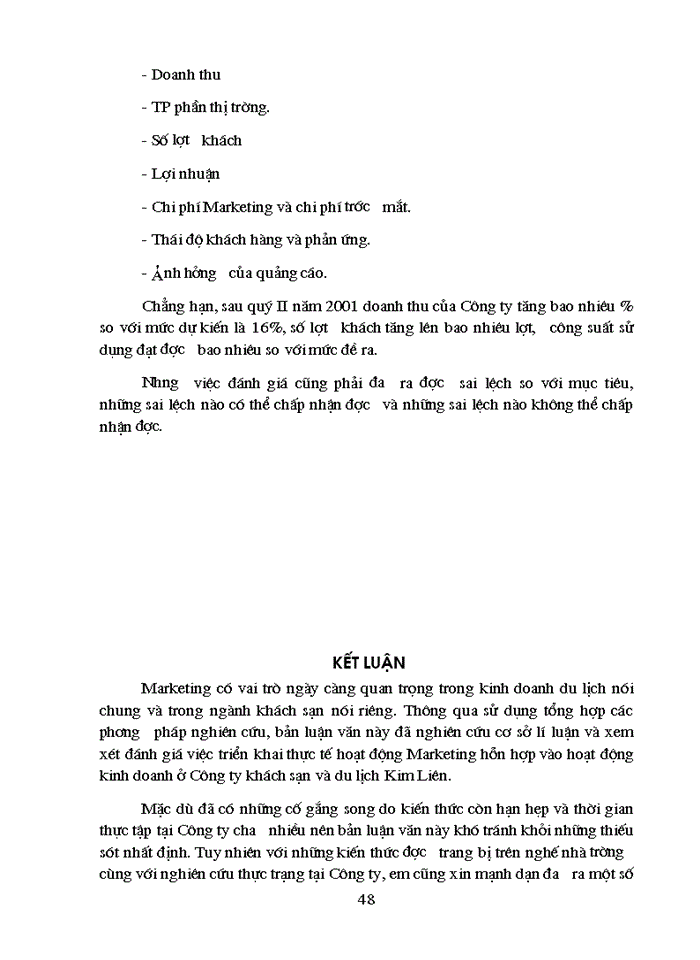 image for page Vận dụng Marketing - Mix trong hoạt động Kinh doanh của Công ty khách sạn du lịch Kim liên - Thực trạng và Một số kiến nghị