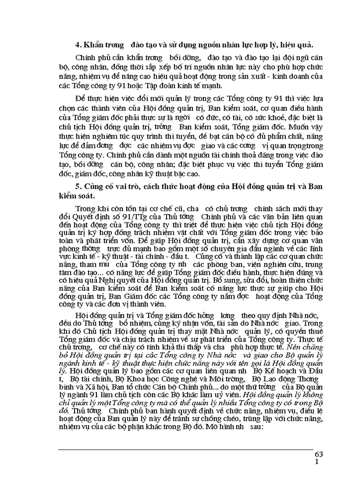 image for page Một số Giải pháp nhằm hoàn thiện cơ cấu tổ chức bộ máy quản trị của các Tổng Công ty 91 ở Việt Nam