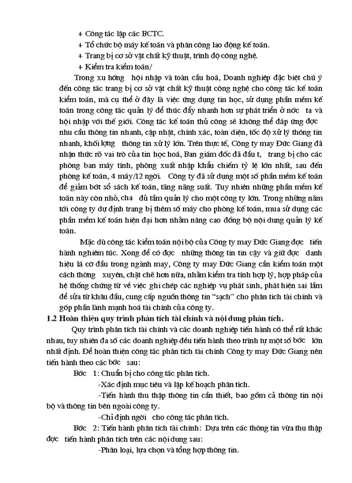 image for page Phân tích tài chính góp phần nâng cao hiệu quả hoạt động tài chính tại Công ty may Đức Giang