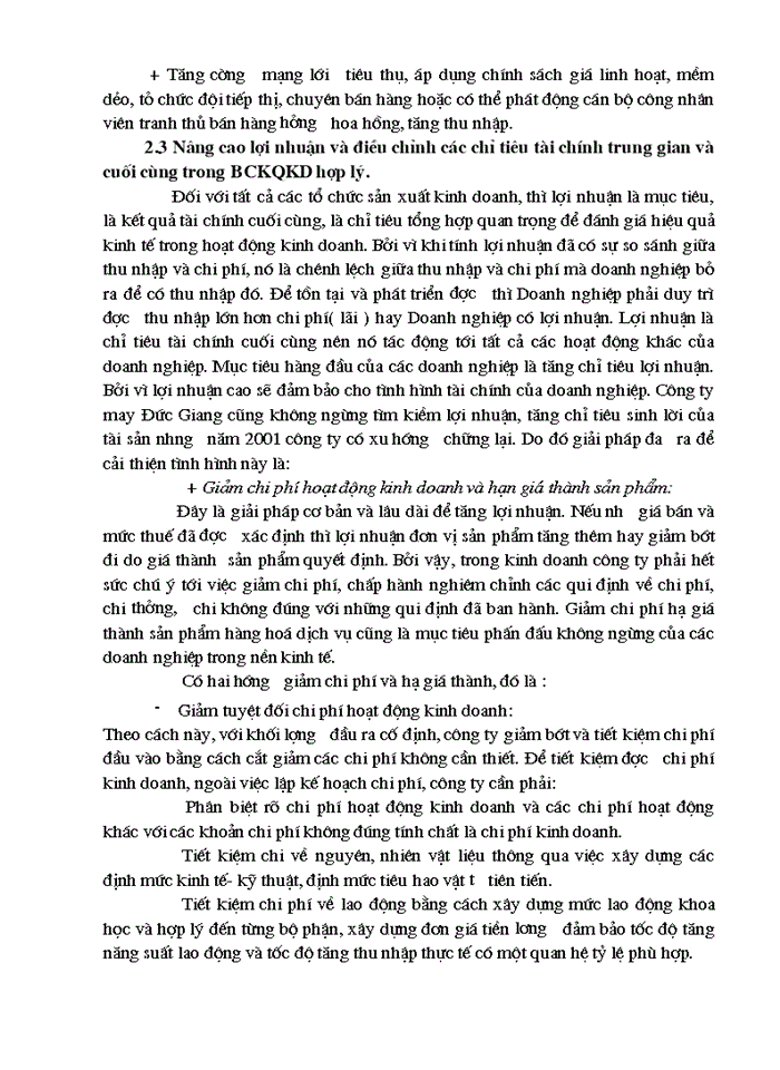 image for page Phân tích tài chính góp phần nâng cao hiệu quả hoạt động tài chính tại Công ty may Đức Giang