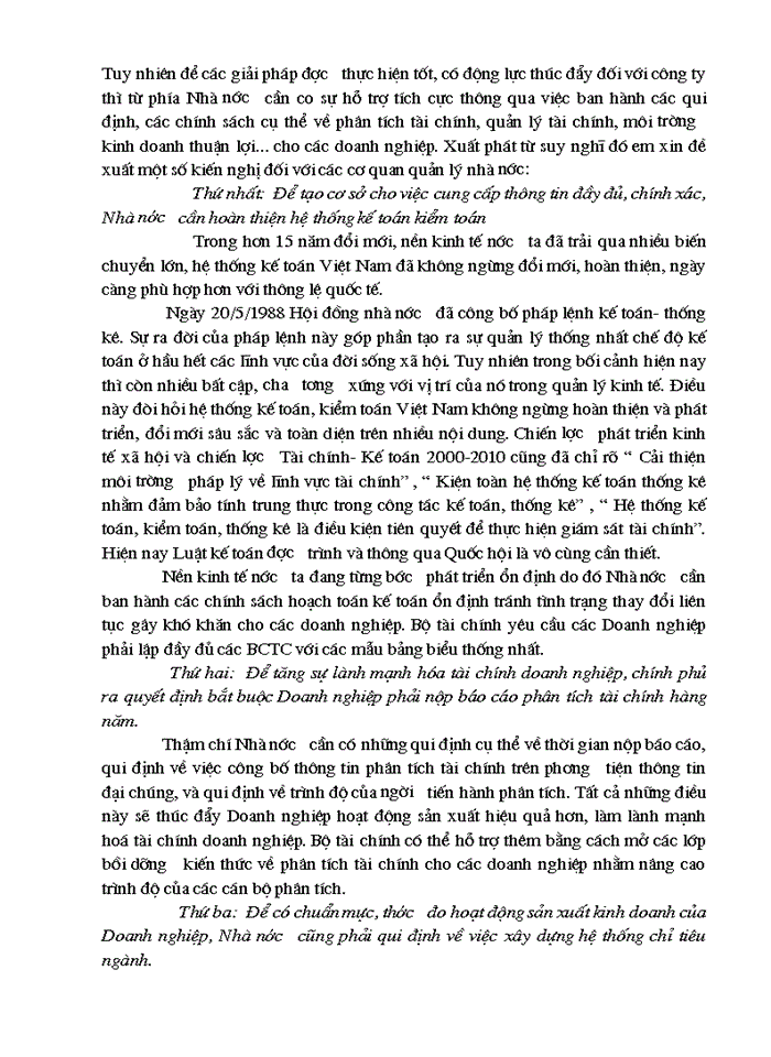 image for page Phân tích tài chính góp phần nâng cao hiệu quả hoạt động tài chính tại Công ty may Đức Giang