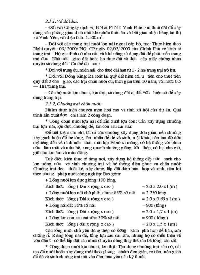 image for page Tổ chức thực thi dự án sản xuất giống và chăn nuôi lợn Xuất khẩu trong nông hộ giai đoạn 2002 - 2005 của Công ty dịch vụ và Phát triển Nông thôn Vĩnh Phúc