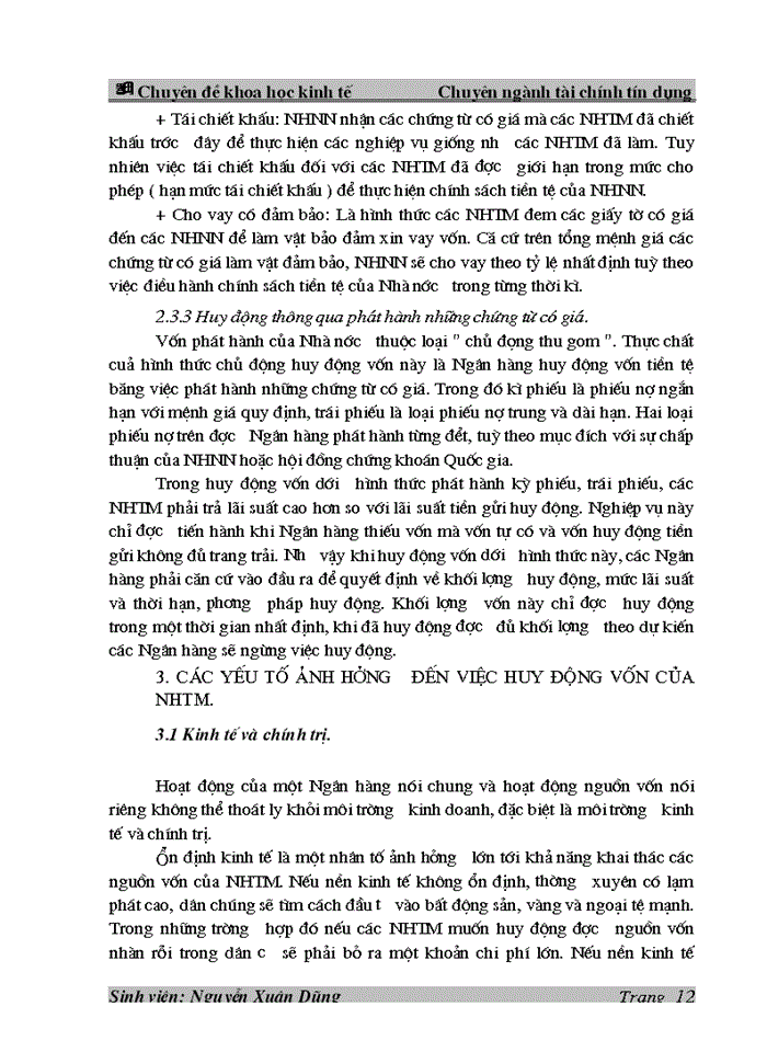 image for page Thực trạng công tác huy động vốn tại Ngân hàng Công thương Đống Đa