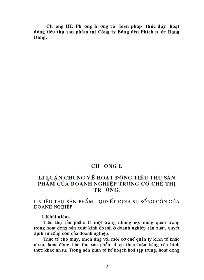 image for page Phân tích hoạt động Tiêu thụ Sản phẩm của Công ty Bóng đèn Phích nước Rạng Đông