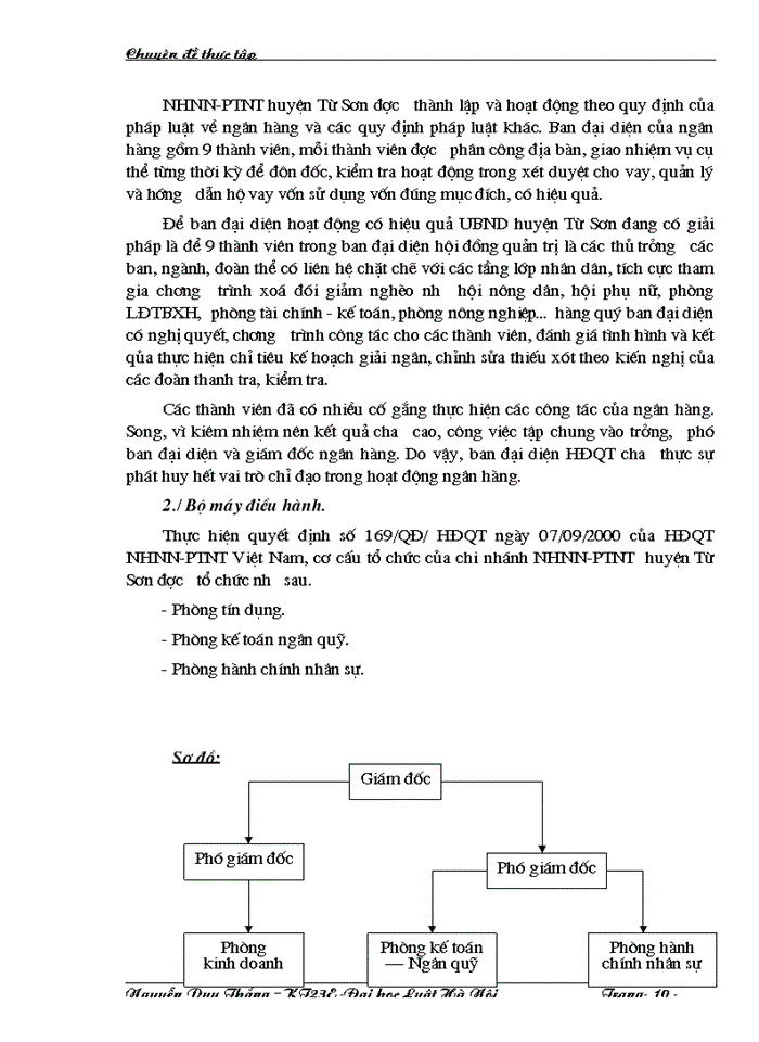 image for page Cơ cấu tổ chức và hoạt động của Ngân hàng Nông nghiệp và Phát triển Nông thông huyện Từ Sơn-tỉnh Bắc Ninh